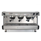 Espresso machine with three groups on a white background