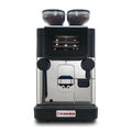 Faema coffee machine with two coffee grinders on a white background