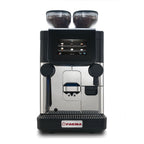 Faema coffee machine with two coffee grinders on a white background