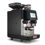 Faema espresso machine with bean hopper on a white background