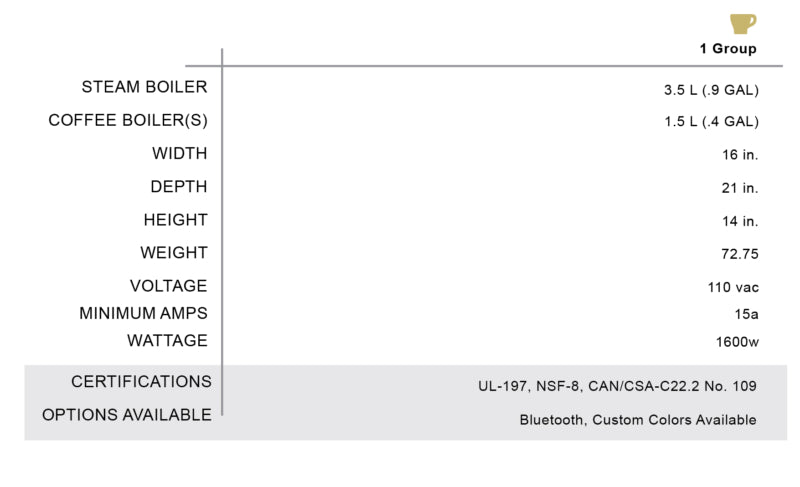 la-marzocco-gs3 specifications