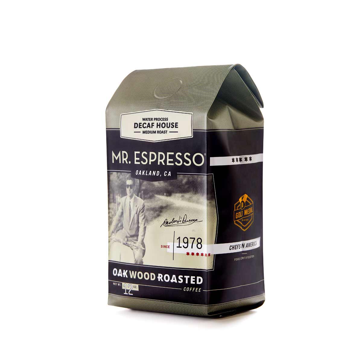 Decaffeinated House Blend | Roast level: MEDIUM | Cupping notes: Smooth, Well balanced, Medium body, product image from Mrespresso