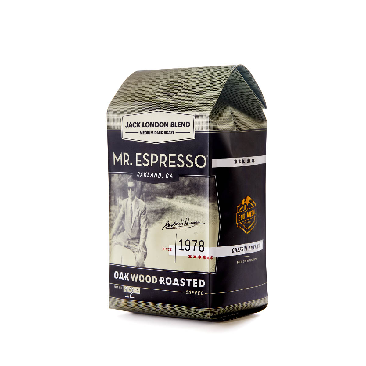 Jack London Blend | Roast level: MEDIUM-DARK | Cupping notes: Ample-bodied, Forest floor, Licorice, product image from Mrespresso